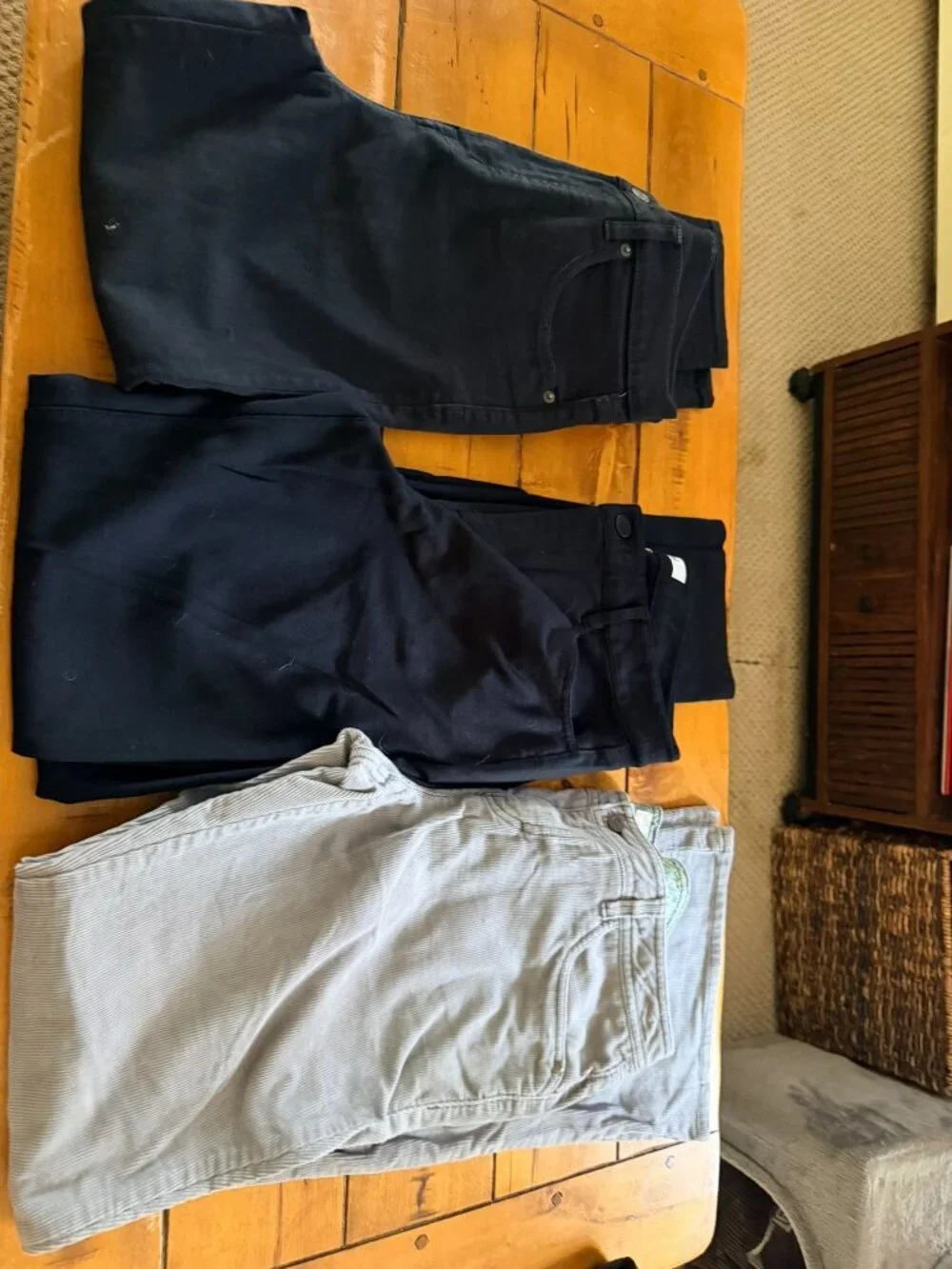 3 Pairs womens Pants Black & Gray size 10, 12, 13
